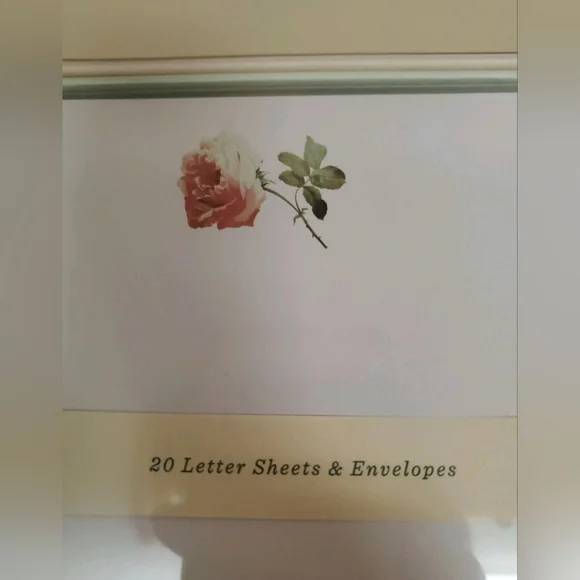 Fringe Classic Rose Stationery Set w/20 Letter Sheet, 12 Notecards & 20 Stickers - Picture 4 of 9
